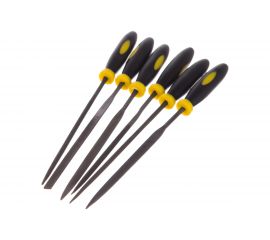 Надфили, прорезиненная ручка, 5х150 мм, 6 шт FIT IT 42172 