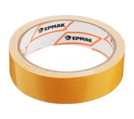 Двухсторонняя клейкая лента ЕРМАК 25 мм х 10 м, полипропилен, инд. упаковка 669-187 
