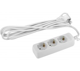 Удлинитель ЭРА U-3e-3m Россия c заземлением, 3х1мм2, 16А, ПВС, 3гн, 3м Б0028370 