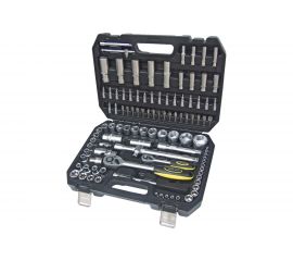 Набор торцевых головок ЭВРИКА 1*4""&1*2"", DR, 6-гранный, 108 предметов ER-80108 