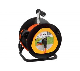 Силовой удлинитель ЭРА RPx1e3x1.5-20m, на пластиковой катушке, с заземлением, 20м, 1 гнездо, ПВС 3х1.5 Б0046837 