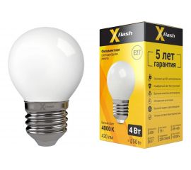 Светодиодная лампочка X-Flash XF-E27-FLM-G45-4W-4000K-230V арт.48168 
