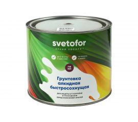 Грунтовка СВЕТОФОР ГФ-021 быстросохнущая (2 часа), серая, 1.9 кг ТД000002213 