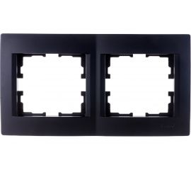Рамка Lezard, KARINA, 2-ая, горизонтальная, б/вст, чёрный бархат, 707-4200-147 