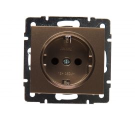 Розетка Lezard, RAIN, с/з, керамика, бронза, матовый, 703-3188-122 