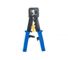 Обжимной инструмент для коннекторов LANMASTER EZ, 4P, 6P, 8P, с храповым механизмом, LAN-CRI-468R/EZ 
