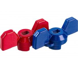 Рукоятка для шарового крана PROFACTOR бабочка, красный/синий 1 дюйм PF FBV 2525WH 