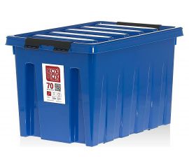 Контейнер на роликах с крышкой Rox Box 70 л, синий 070-00.06 