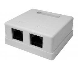 Компьютерная розетка SUPRLAN 8P8C /RJ-45/, UTP, Cat.5e, 2 порта 10-0309 