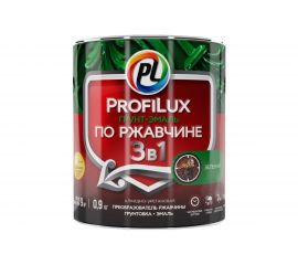 Грунт-эмаль Profilux по ржавчине 3в1 зеленая 0,9 кг Н0000003479 