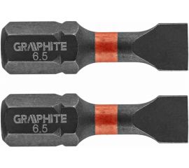 Биты ударные Graphite SL6.5 x 25 мм 1/4" S2 2 шт. 56H511 