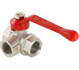 Шаровой трехходовой кран VALTEC тип Т 1/2 вн.-вн.-вн. VT.361.N.04 
