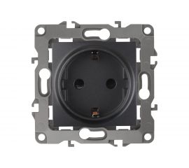 Розетка ЭРА 12-2101-05 2P+E Schuko, 16АХ-250В, антрацит Б0014679 