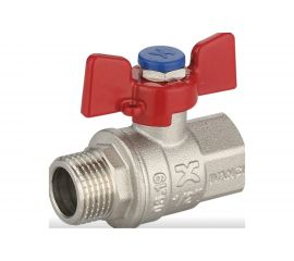 Шаровой кран IVANCI Superior, ручка-бабочка, внутренняя-наружная резьба 1/2"" IVC.100218.N.03 