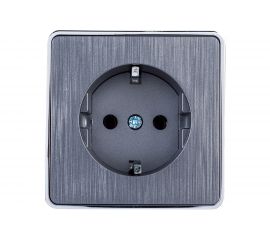 Розетка с заземлением WERKEL W5071004 Gallant графит рифленый a051339 