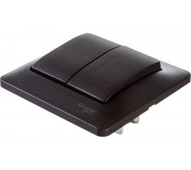 2-клавишный выключатель Schneider Electric скрытой проводки Glossa 10А IP20 5 10AX в сборе шоколадный GSL000852 