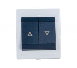 Кнопка выключателя управления жалюзи Aling-conel POWER IP44 10AX 250В открытой установки, серый 257.1A 117063 