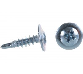 Саморез с пресс-шайбой по металлу Саморезик 4,2х16 полусфера оцинкованный сверло 1000 шт DGVs-4,2/16-1000 