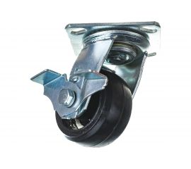 Колесо большегрузное обрезиненное поворотное с тормозом SCDB42 100 мм MFK-TORG 1084100 