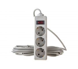 Сетевой фильтр ExeGate SP-3-5G 3 евро с заземлением, 5м, выключатель с подсветкой, серый 221183 