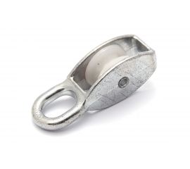 Блок для троса Невский Крепеж одинарный, нейлоновый шкив, 30 мм 812743 