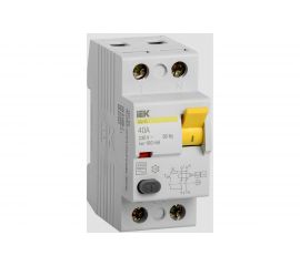 Выключатель дифференциального тока IEK 2п 40A 100mA тип AC ВД1-63 ИЭК MDV10-2-040-100 