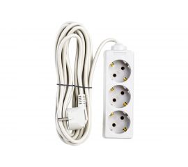 Удлинитель ExeGate ECE-3-5G 3 евророзетки с заземлением, 5м, серый 285808 