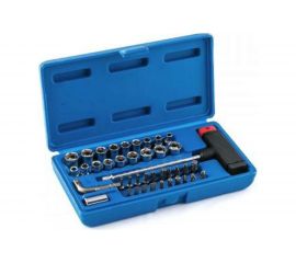 Отвертка с битами и головками VOREL Т-образная, 41 шт 65150 