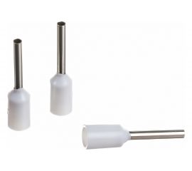 Штыревой наконечник REXANT, втулочный, изолированный, F-8 мм, 0.5 кв.мм, белый 08-0811 