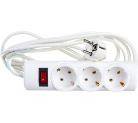 Удлинитель ОБЛИК ПРЕМИУМ 3 гнезда ПВС 5 м с кнопкой и заземлением УТ-00000634 