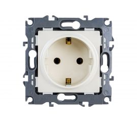 Розетка ЭРА 12-2101-02 2P+E Schuko, 16A-250В, IP20, слоновая кость Б0014676 