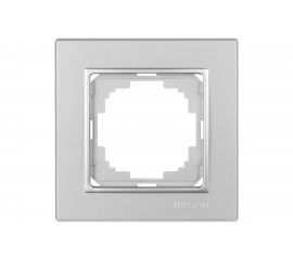 Рамка NILSON одноместная серебро Alegra metallic 25130091 