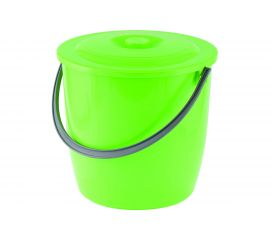 Ведро СИБРТЕХ пластмассовое, круглое 13л, с крышкой, Light 92940 