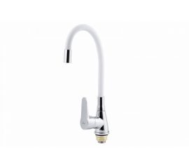 Смеситель для кухни FAUZT гибкий излив, тип См-МОЦБА, белый FZs-822-W101 