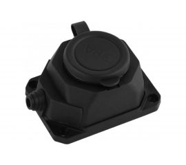 Каучуковая колодка ЭРА K1eBIP44 с заземлением, 1 гнездо, 16A, IP44, черная Б0044543 