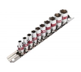 Набор торцевых головок REXANT 1/4, шестигранные, CrV, 10 шт, 4-13 мм 12-8316 