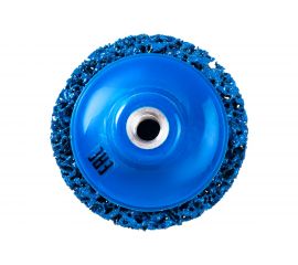 Круг для снятия ржавчины на резьбе синий (100 мм; M14) Русский Мастер РМ-90474 