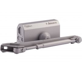 Дверной доводчик с фиксацией НОРА-М Isparus 410F (морозостойкий; от 15 до 60 кг; серый) 18400 