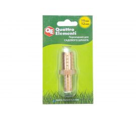 Адаптер соединитель шлангов ёлочка (19 - 12 мм; латунь) QUATTRO ELEMENTI 771-930 