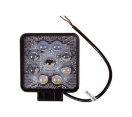 Светодиодная фара SKYWAY OFF ROAD квадратная 12V/24V 27W 6000К 9 диодов, дальний свет S08401009 