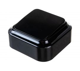 Выключатель Bylectrica 1-клавишная, открытая установка, 6А, серия ПРАЛЕСКА, А16-131 черный 