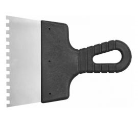 Фасадный шпатель VOREL 200мм 8х8мм зубчатый пластиковая ручка 6303 