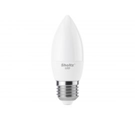 Светодиодная лампа Sholtz свеча 9Вт E27 2700К C37 220-240В, пластик LEC3019 