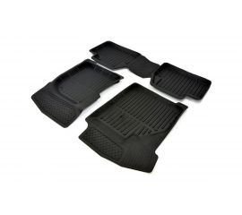 Резиновые коврики SRTK в салон 3D STANDART для Lada Priora SD/HB/UN 2007-2018 LD.PR.01002 