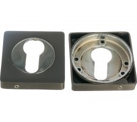 Накладка на цилиндр к ручкам BK AL 02 (матовый чёрный никель) PUERTO ET AL 02 MBN 