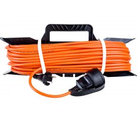 Силовой удлинитель ЭРА UFx-1-2x1.0-40m-IP44 на рамке, без заземления, 1 гнездо, 40м, ПВС 2х1 Б0046824 