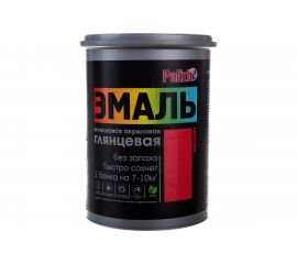 Акриловая эмаль PALIZH глянцевая 604 красная 1кг 1/6 11605614 