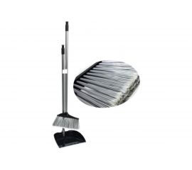 Комплект GoGo ПВХ, совок с метлой айвори, ручка металлическая 85 см 60056 IVORY 