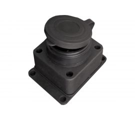 Настенная розетка с заглушкой, каучук TDM 2Р+РЕ 16А 250В IP44 SQ0612-0003 