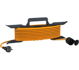 Удлинитель шнур Партнер-Электро GardenLine на рамке б/з ПВС 2х0,75 10A 20м IP 44 US201B-120OR 